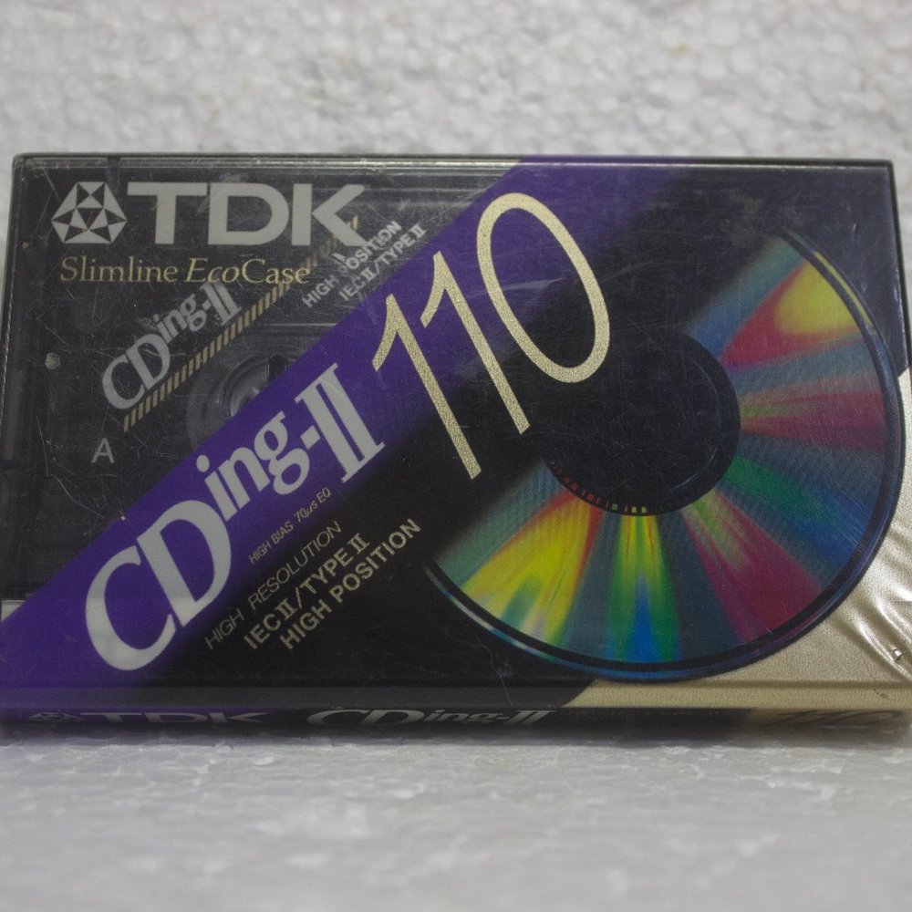 TDK CD-ing 110 Minute Cassette Recording Tape New in Package